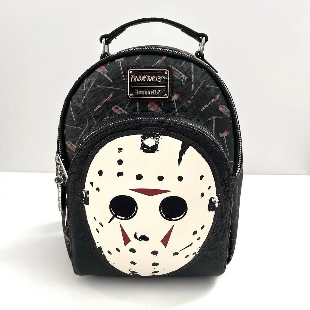 Universal Loungefly Mini Backpack Friday the 13th Jason Mask Glow in the Dark